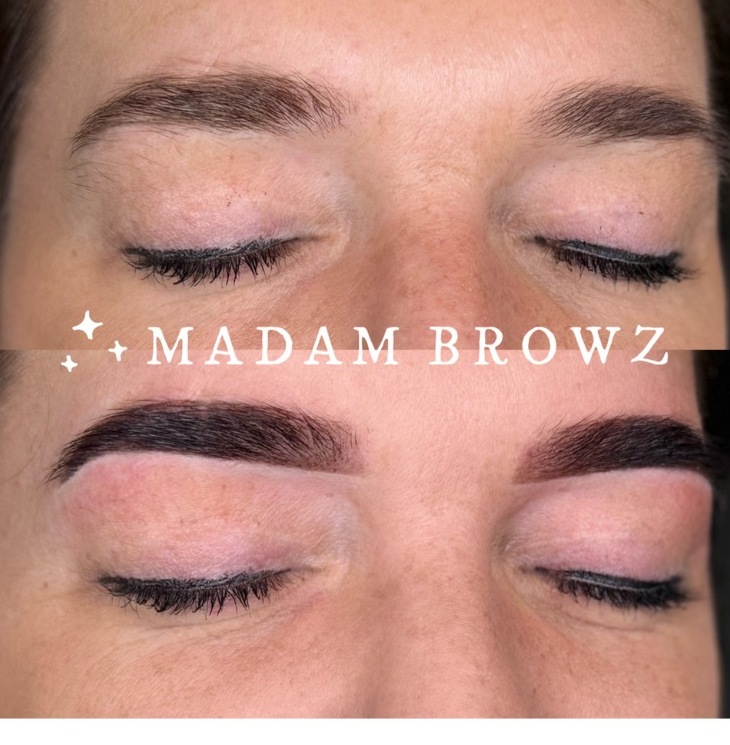 Voor en na: hybride wenkbrauwen bij Madam Browz